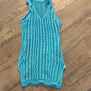 ZYIA Active-  Blue Crochet Swim Cover-Up